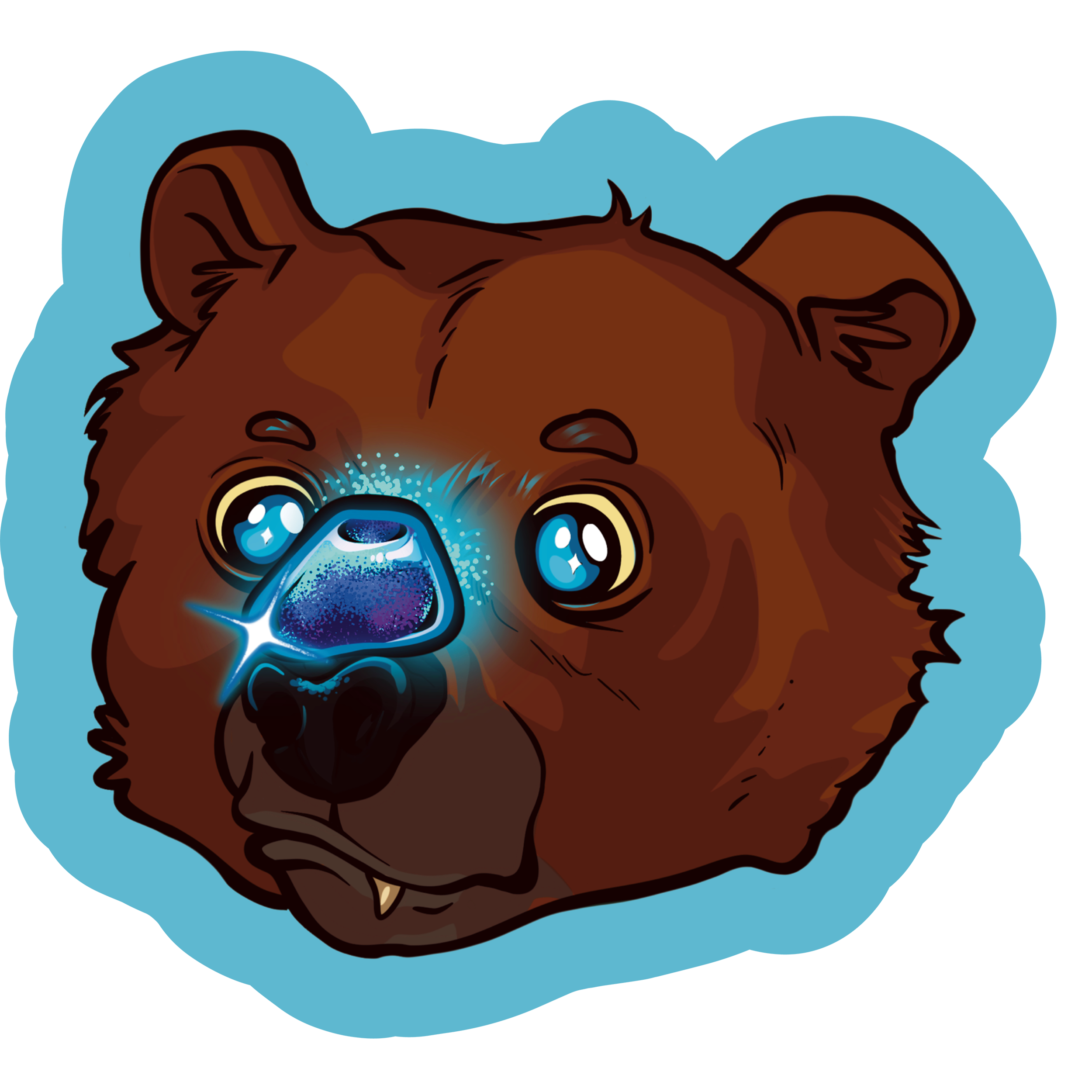 Blue Bear Sticker