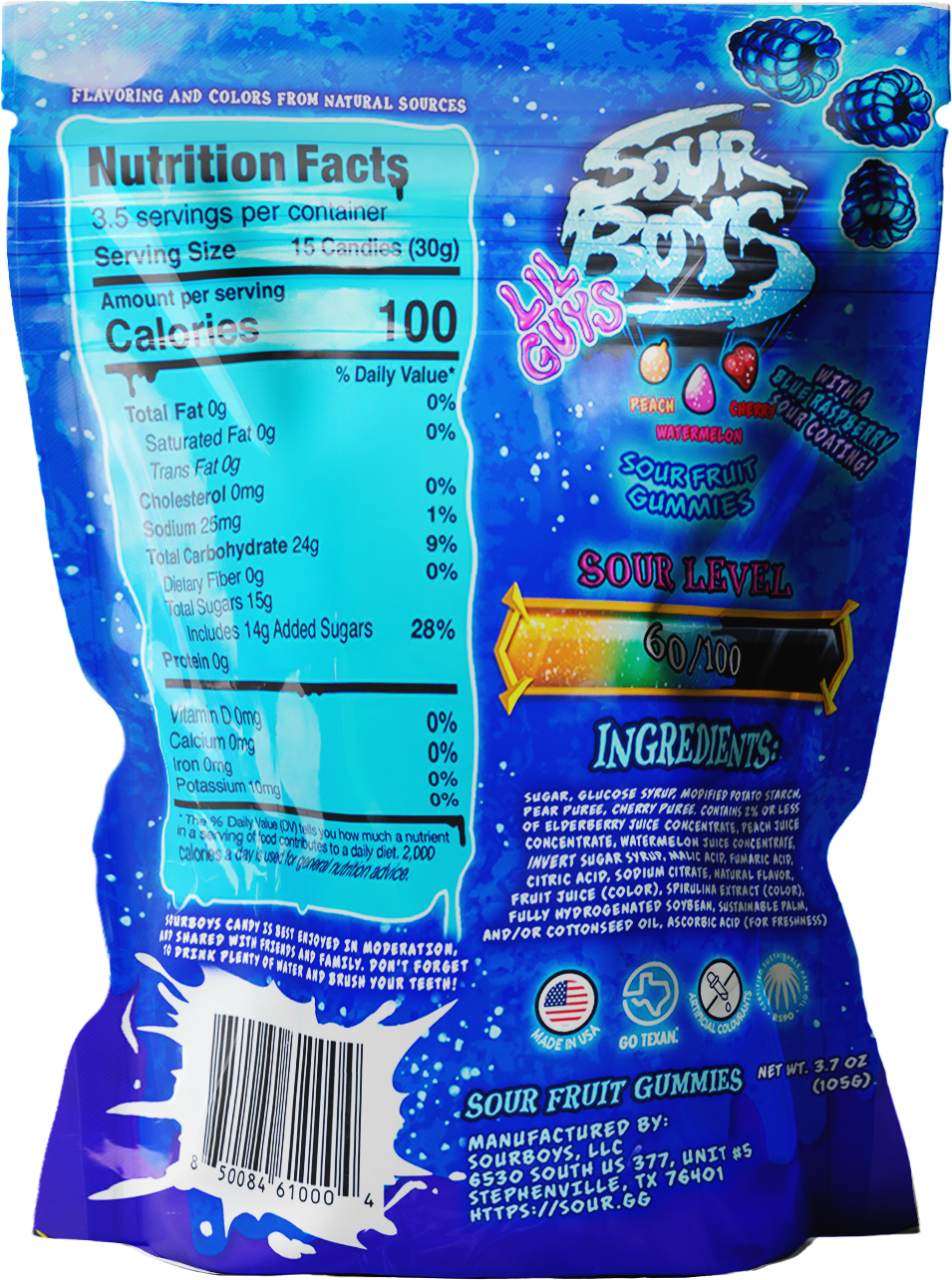 Blue Raspberry Sour Gummies