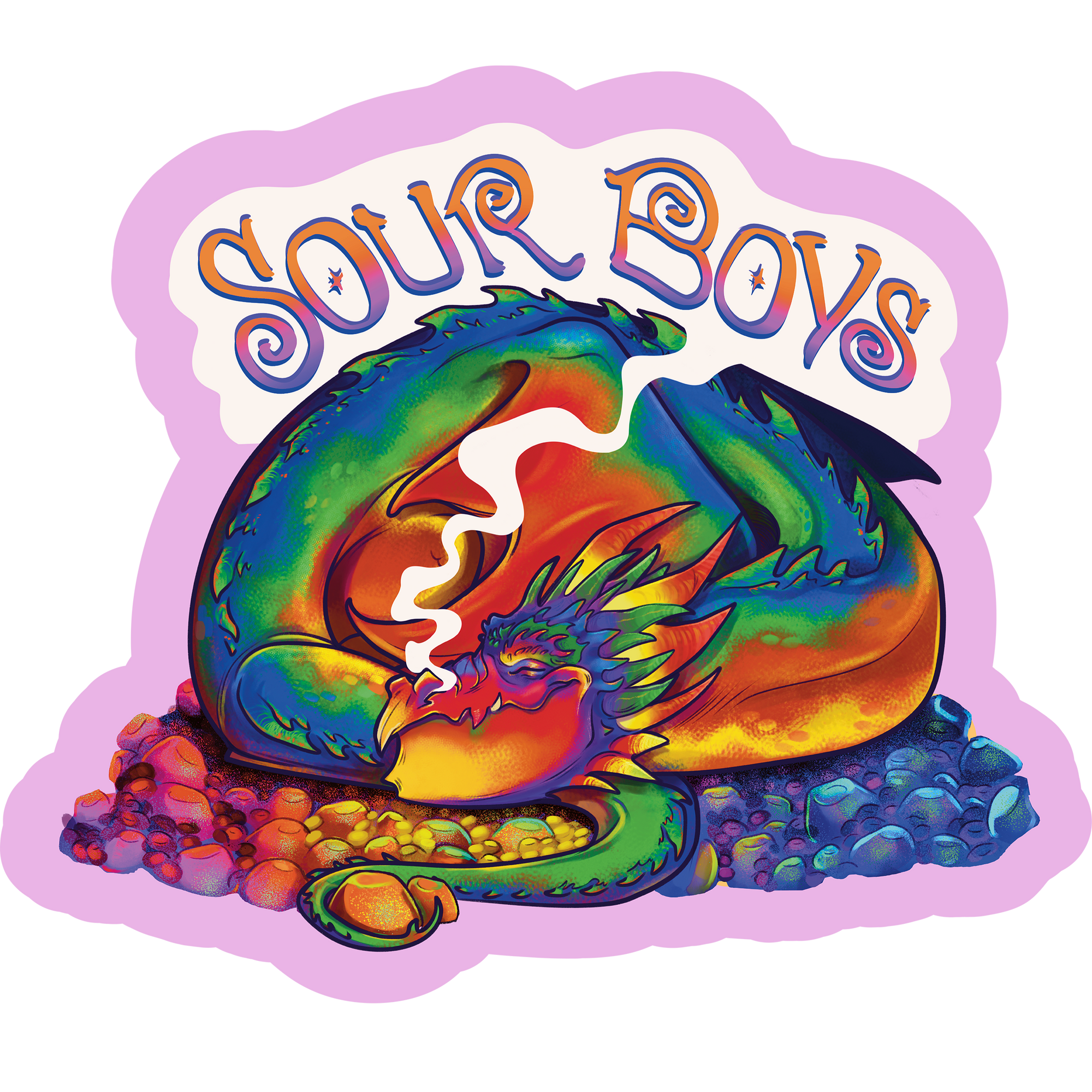 Sleepy Dragon Sticker