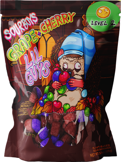 Grape Cherry InsomniSnacks Sour Gummies