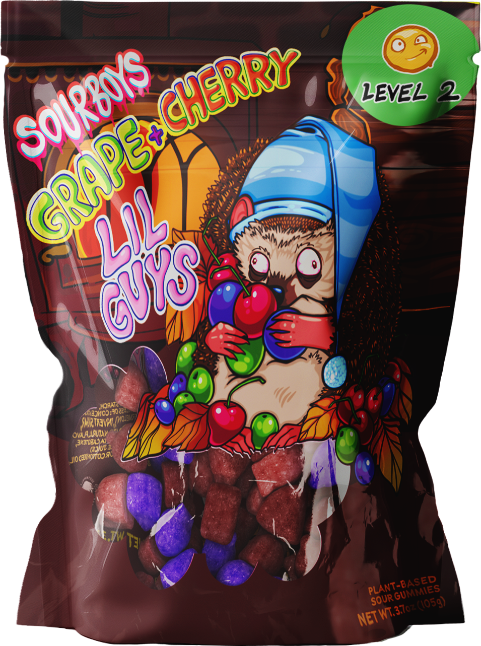 Grape Cherry InsomniSnacks Sour Gummies