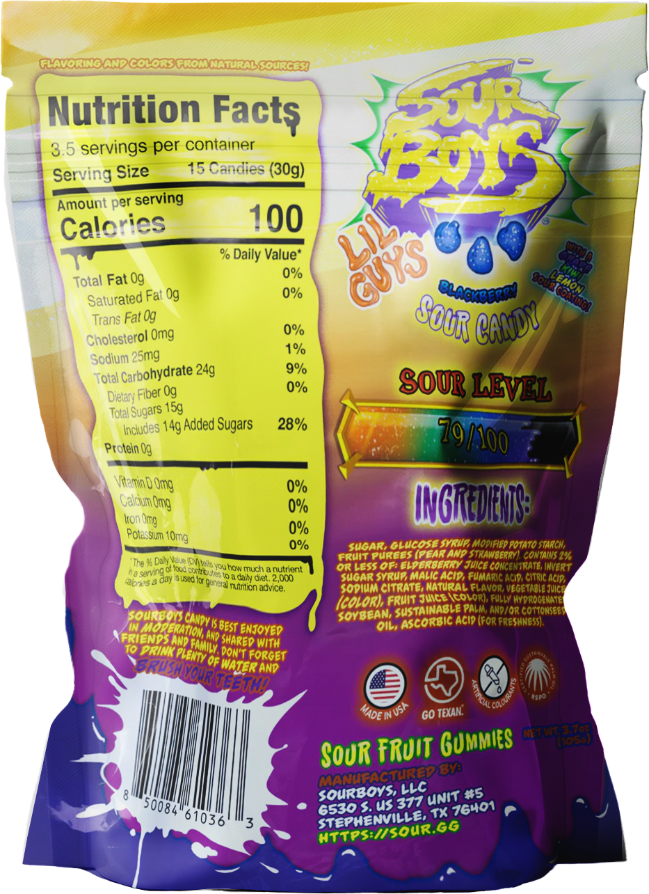 Grape Kiwi Lemon Sour Gummies