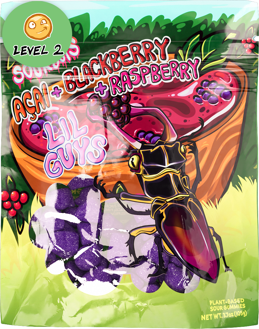 Acai Blackberry-Raspberry Sour Gummies
