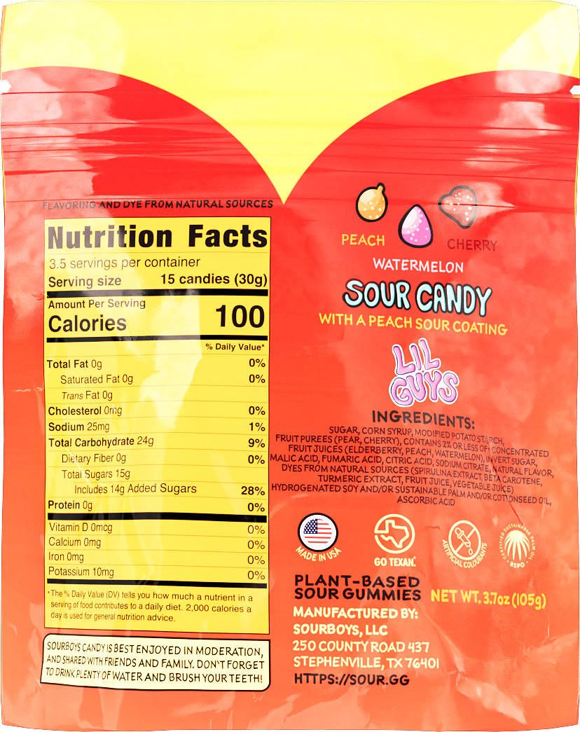 Incredible Peach Sour Gummies