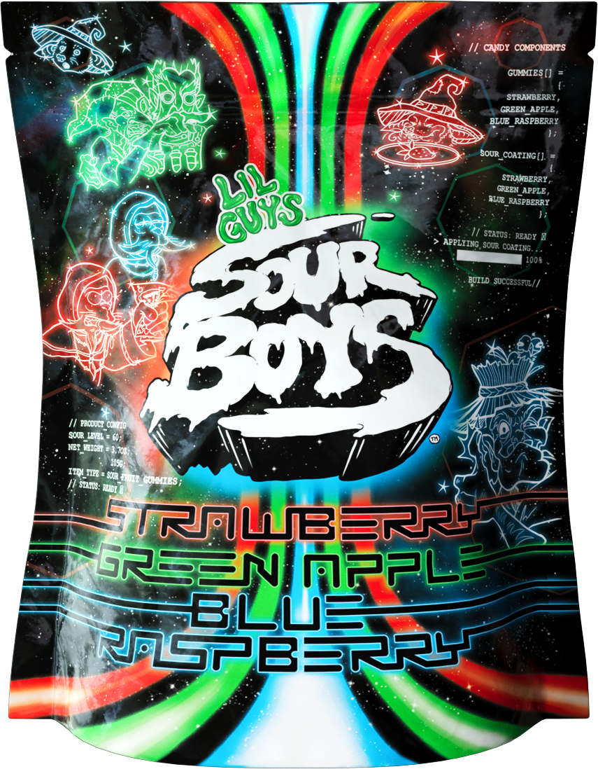 Red Green Blue Sour Gummies
