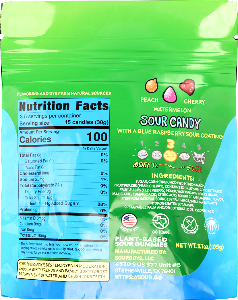 Blue Raspberry Sour Gummies