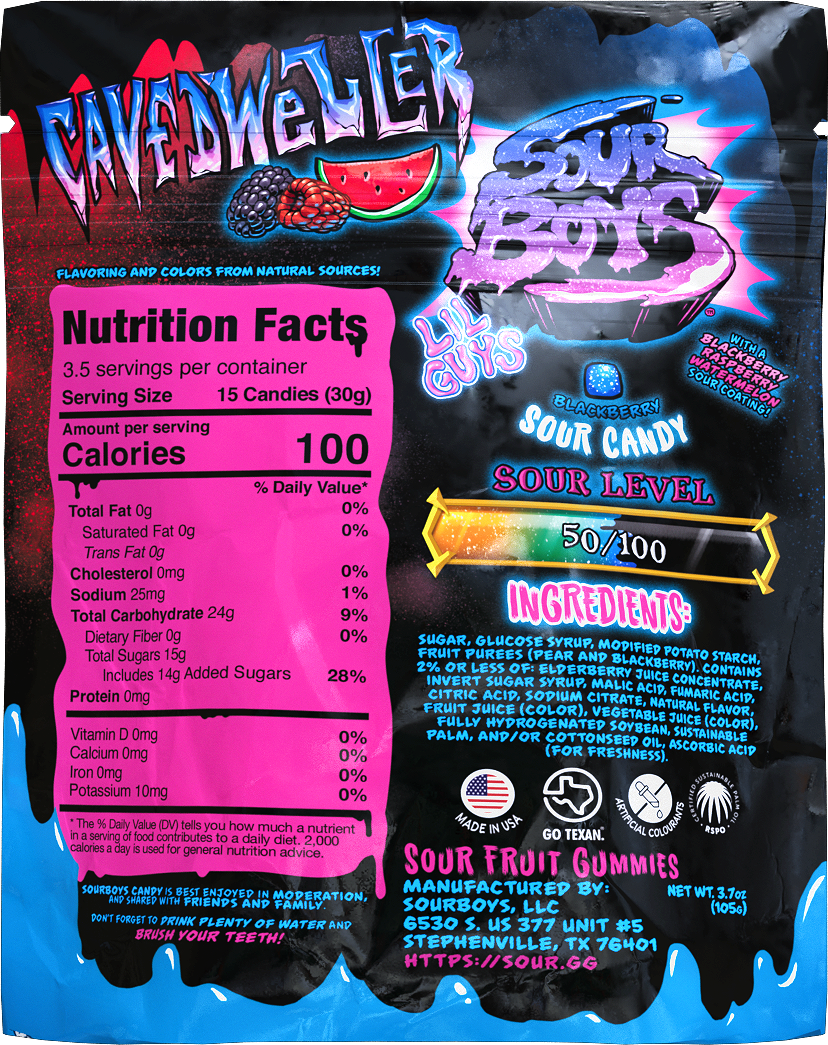 Blackberry Raspberry Watermelon Sour Gummies