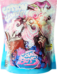 Cotton Candy Blue Raspberry Sour Gummies