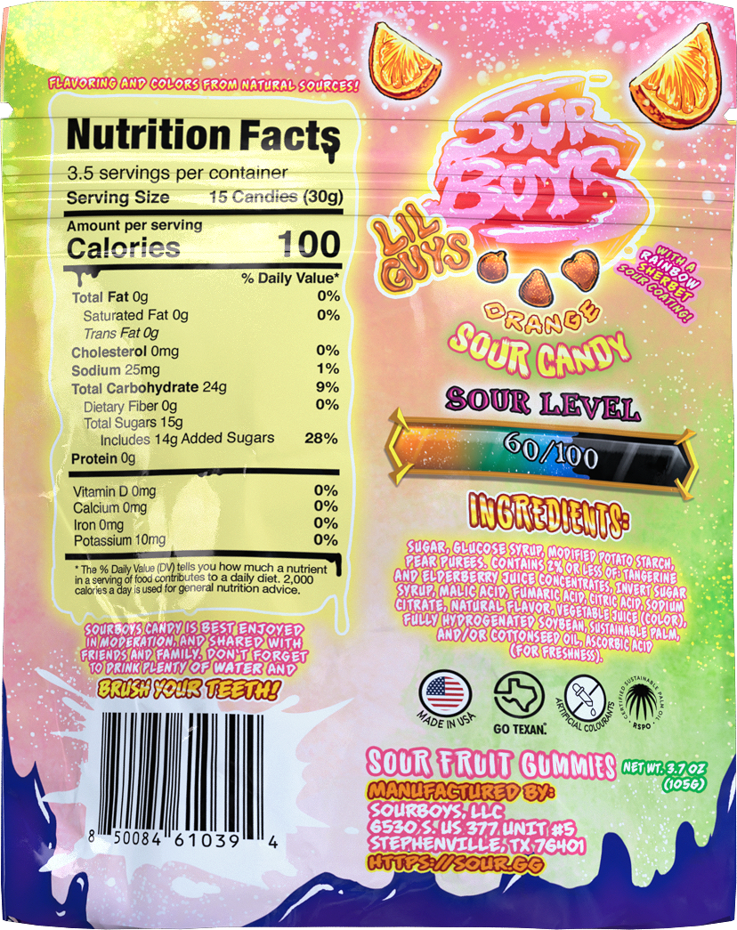 Rainbow Sherbet Sour Gummies