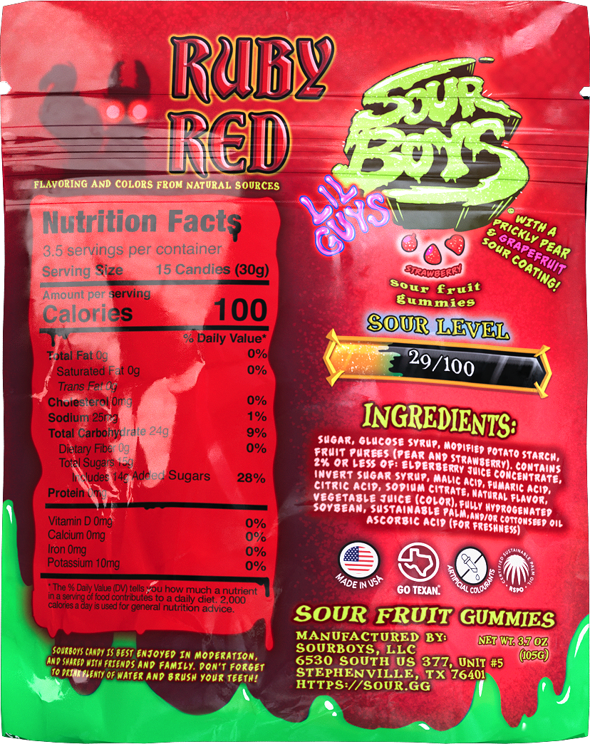 Grapefruit Prickly Pear Sour Gummies