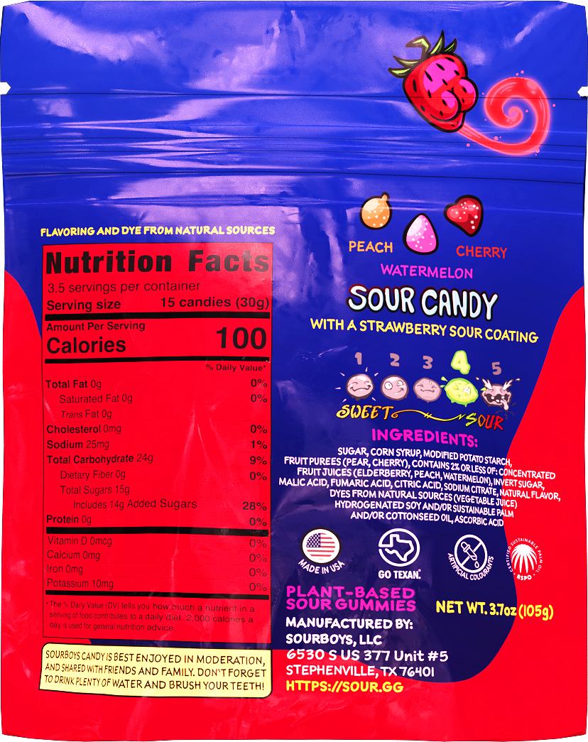 Strawberry Sour Gummies