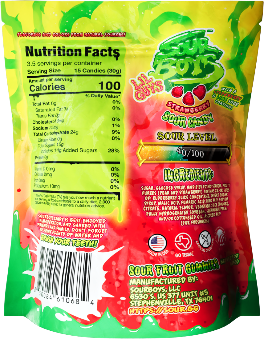 Strawberry Lime Sour Gummies