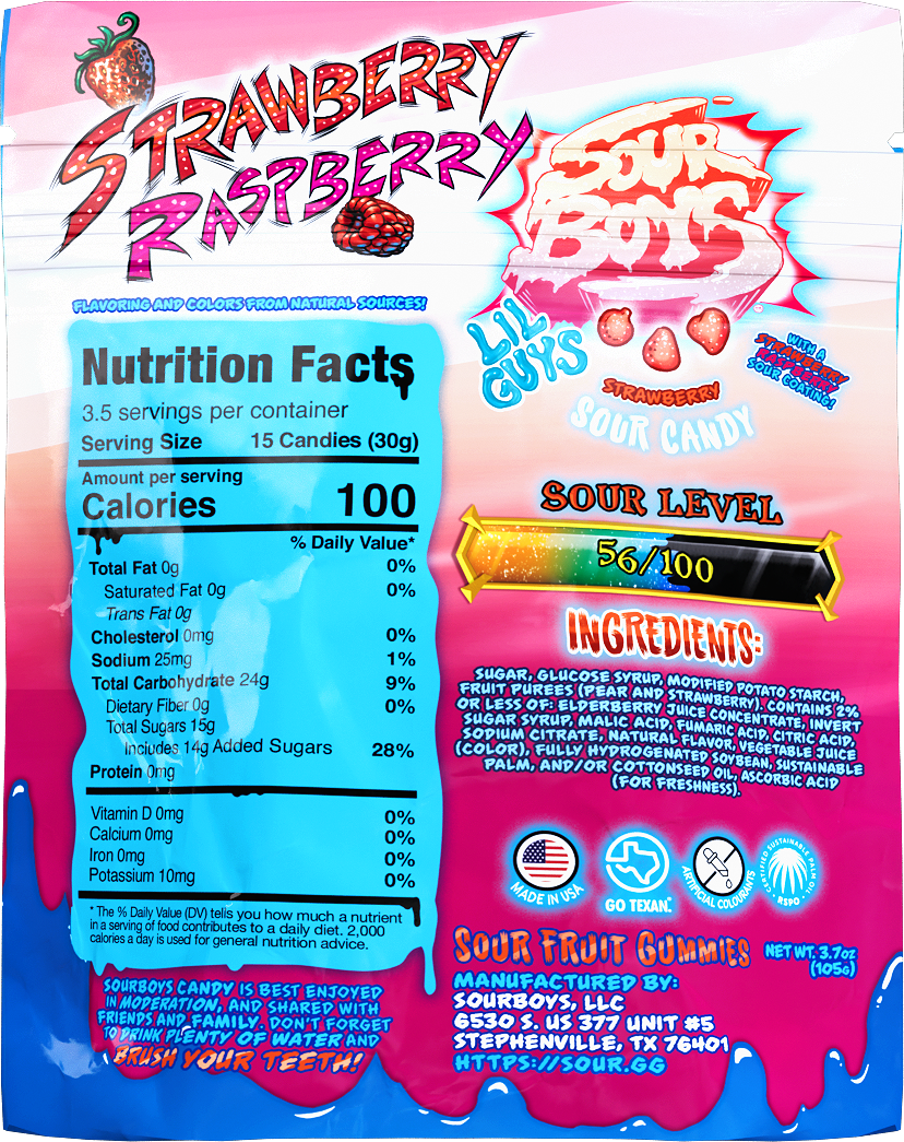 Strawberry Raspberry Sour Gummies