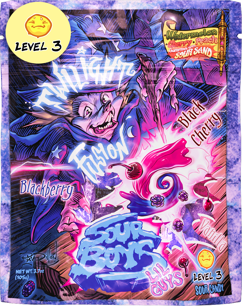 Vanilla, Black Cherry, BlackBerry Sour Gummies