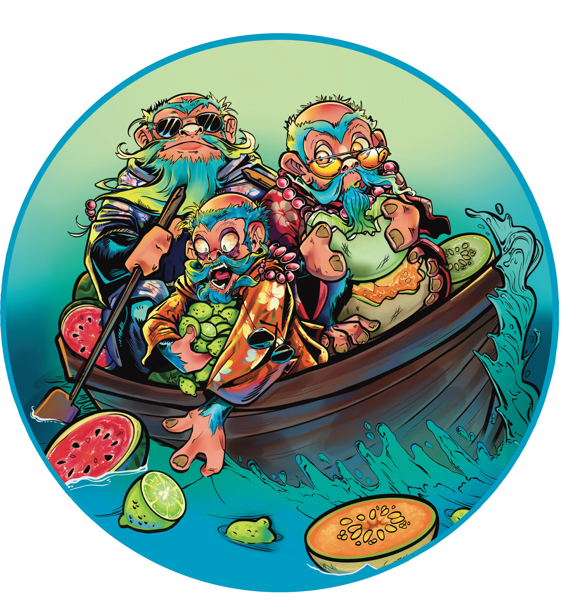 Melon Island Sticker