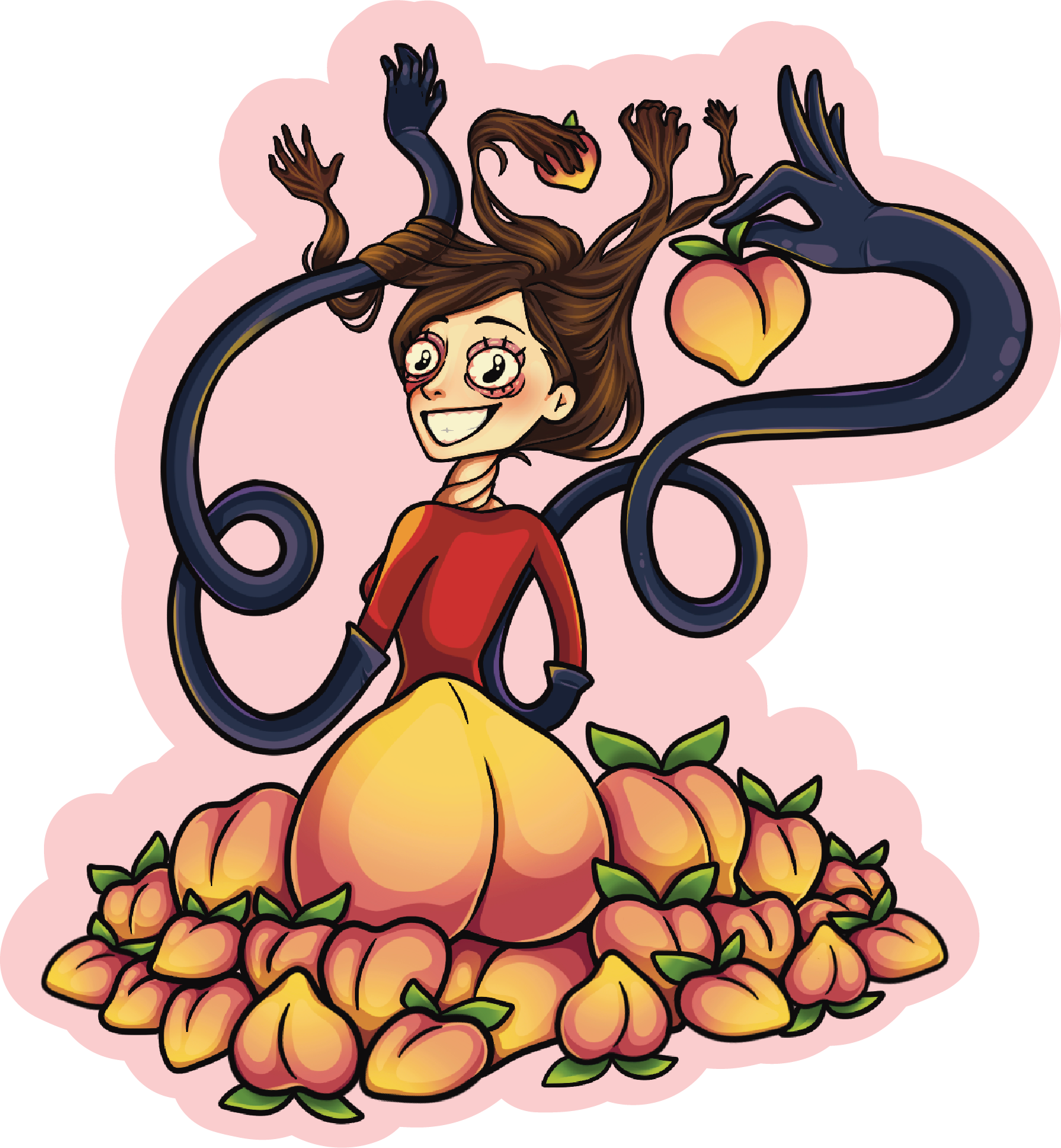 Incredible Peach Sticker