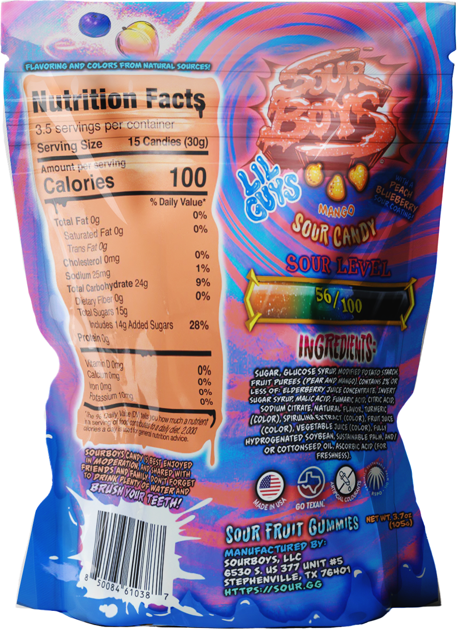 Peach Blueberry Sour Gummies