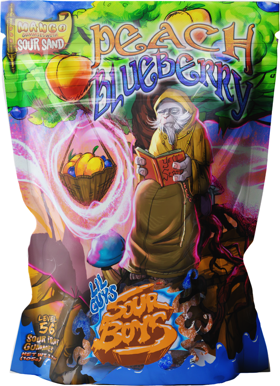 Peach Blueberry Sour Gummies