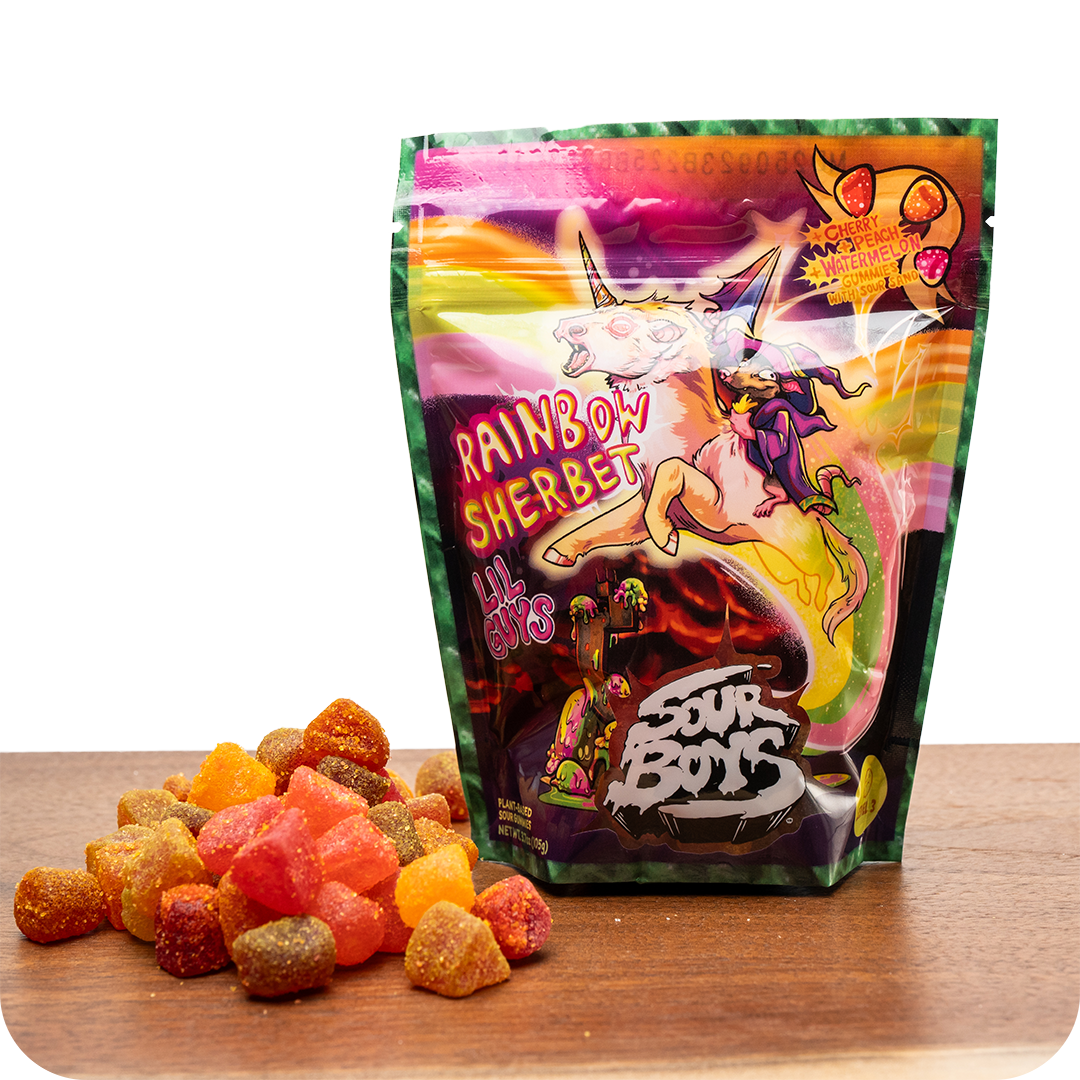 Rainbow Sherbet Sour Gummies