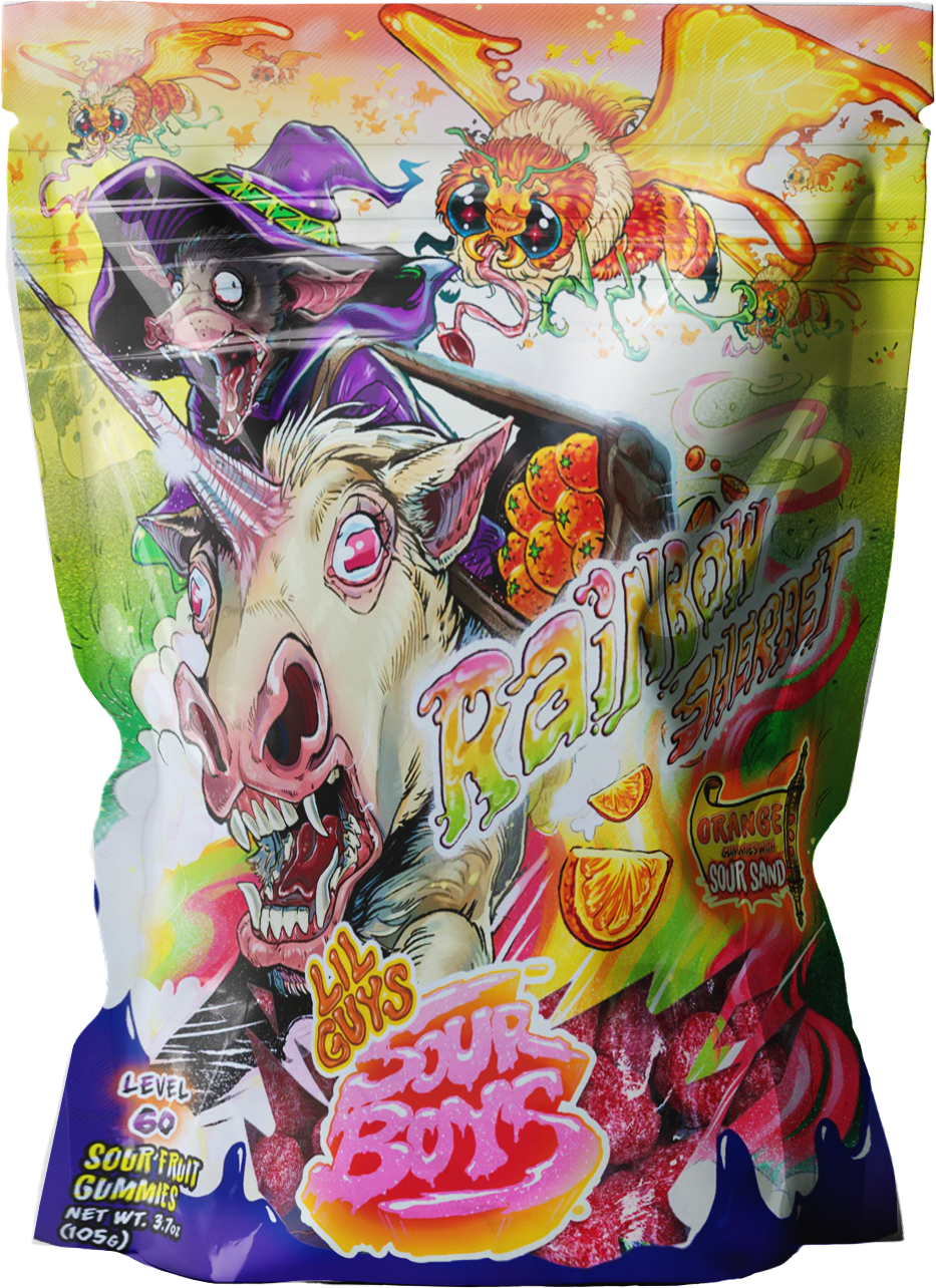 Rainbow Sherbet Sour Gummies