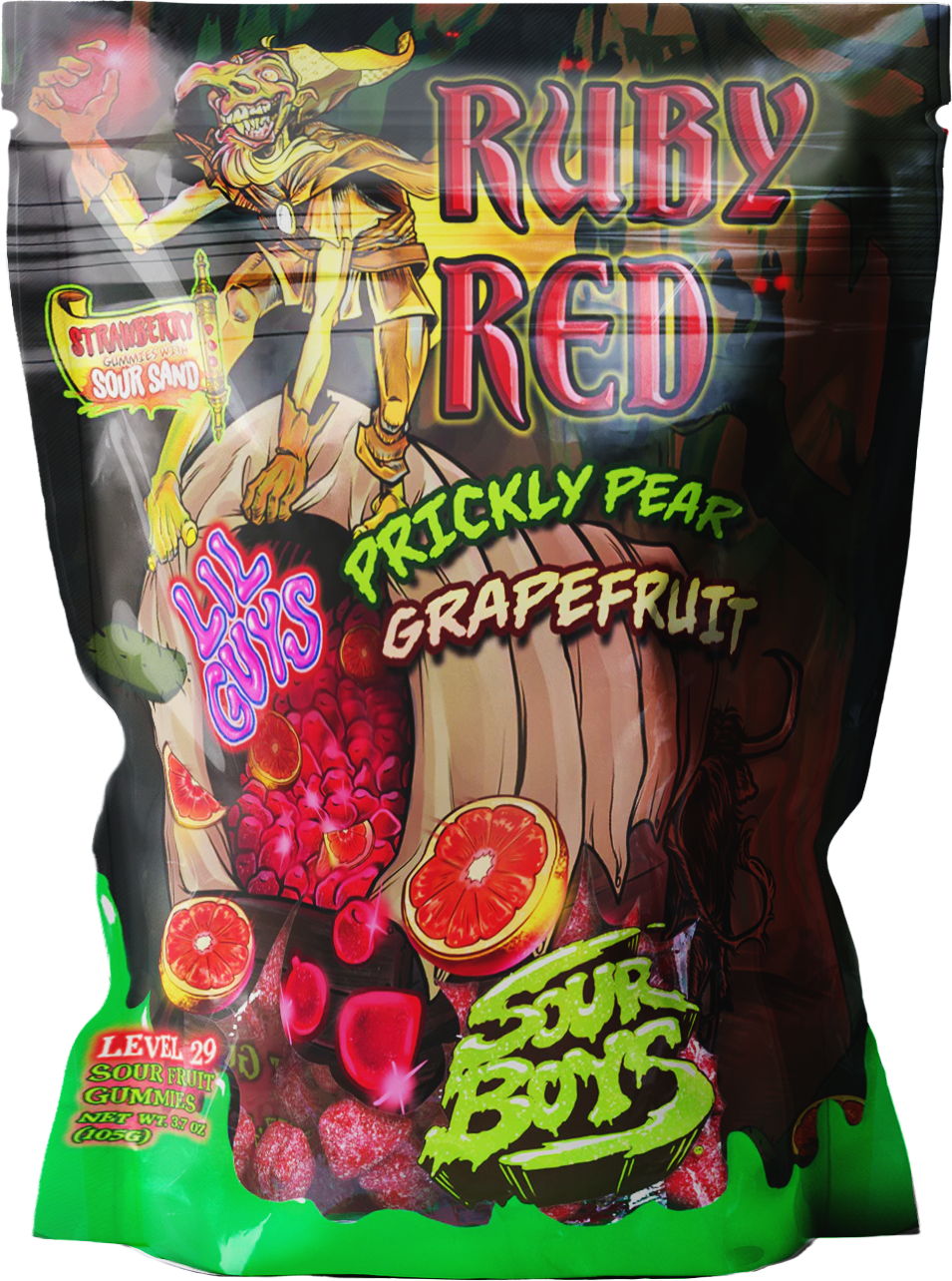 Grapefruit Prickly Pear Sour Gummies