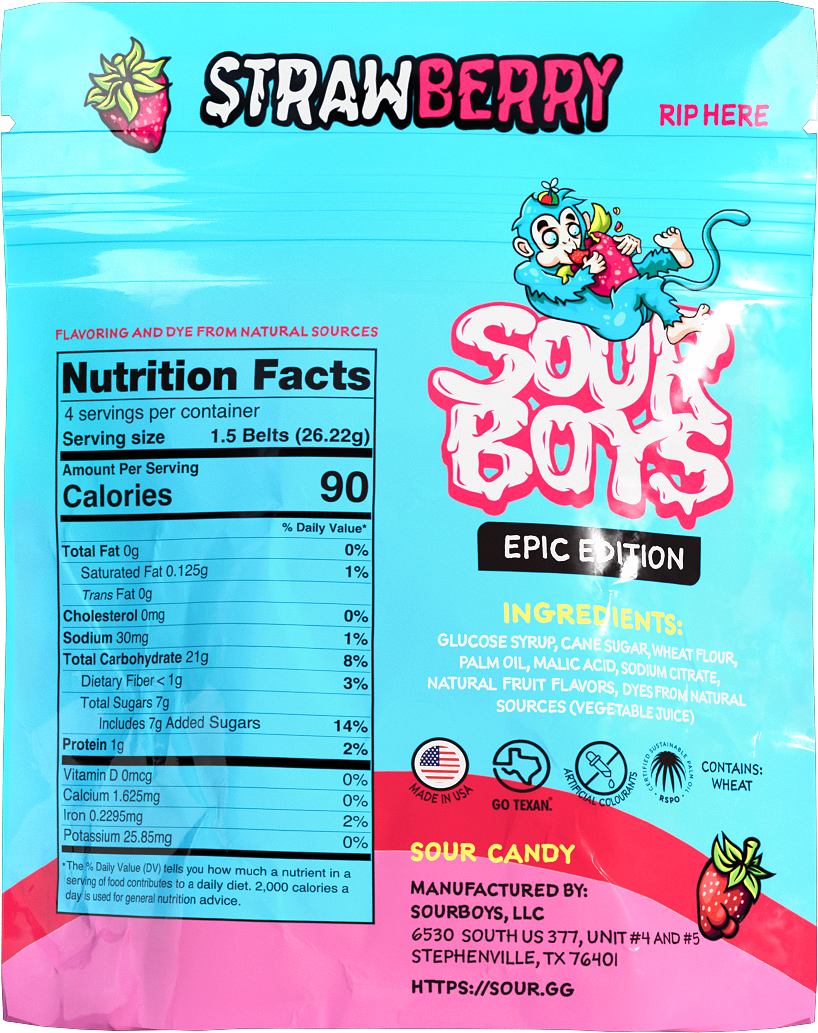 Strawberry Sour Belts