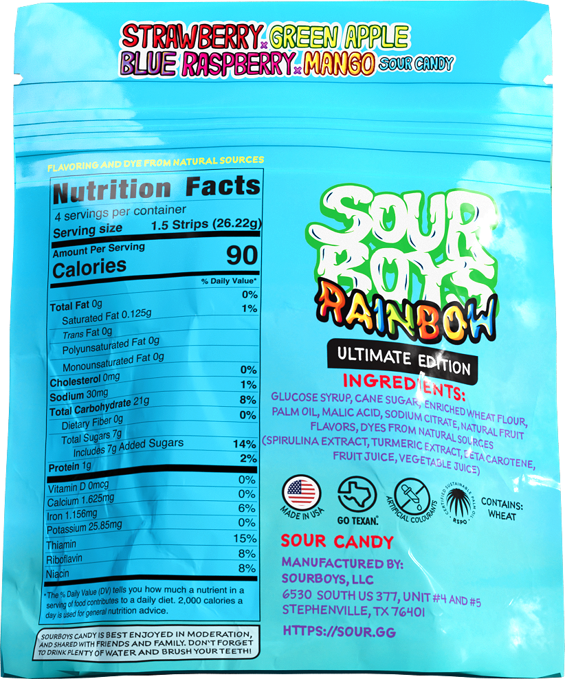 Rainbow Sour Belts