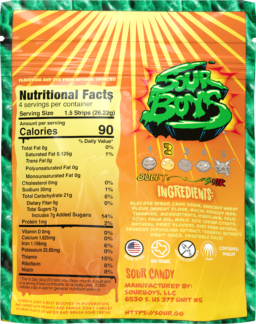 Sunshine Slap Sour Belts