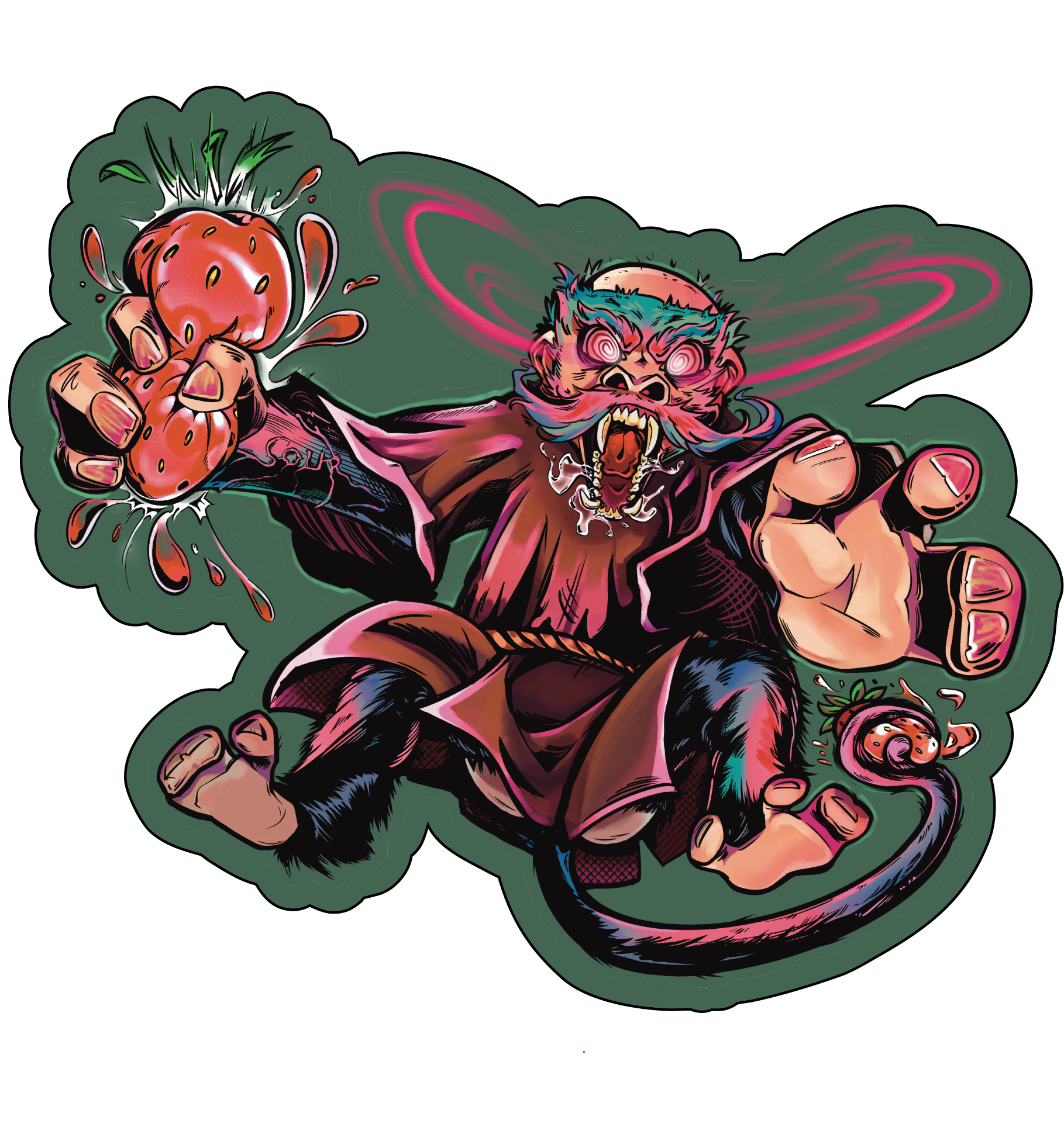 Screamin' Chimp Sticker