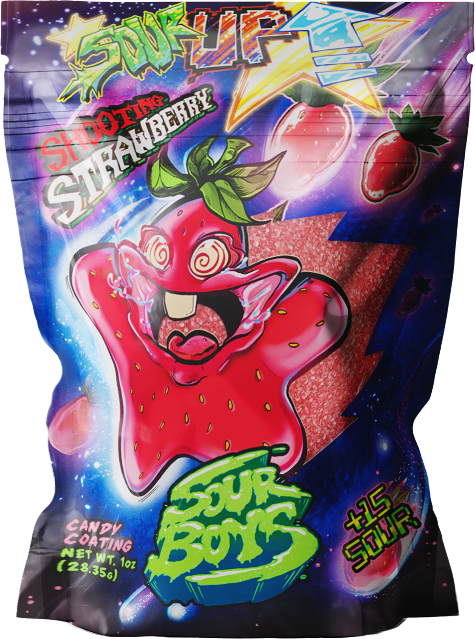 Shooting Strawberry SourUp! Sour Powder