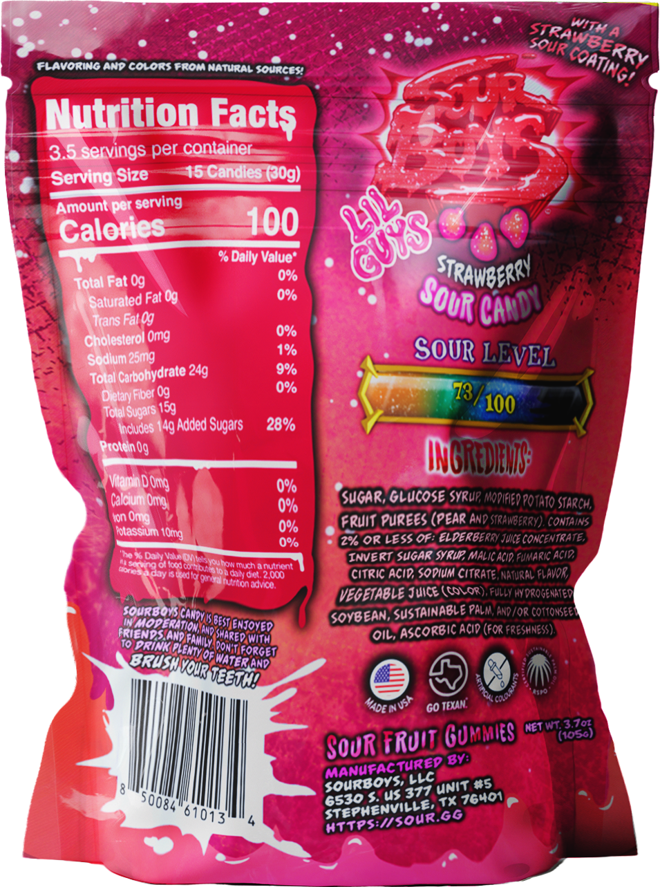 Strawberry Sour Gummies