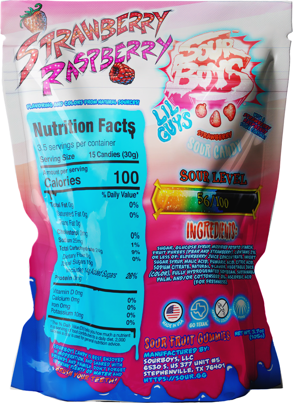 Strawberry Raspberry Sour Gummies